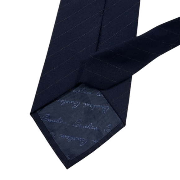 CORNELIANI Navy Striped Wool LUXURY Tie ITALY - Picture 4 of 4